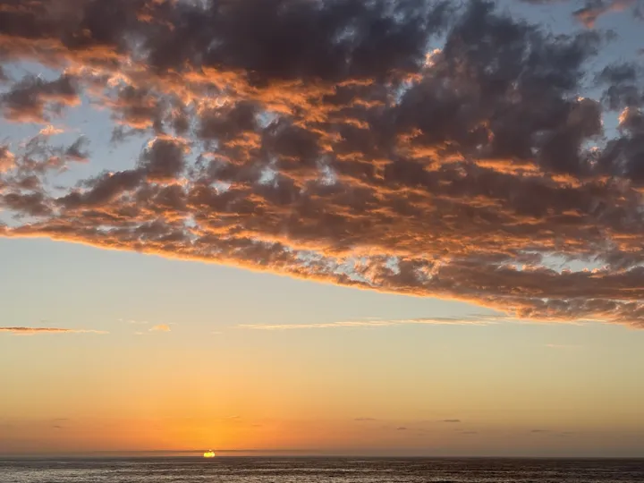 The last light over the Pacific
