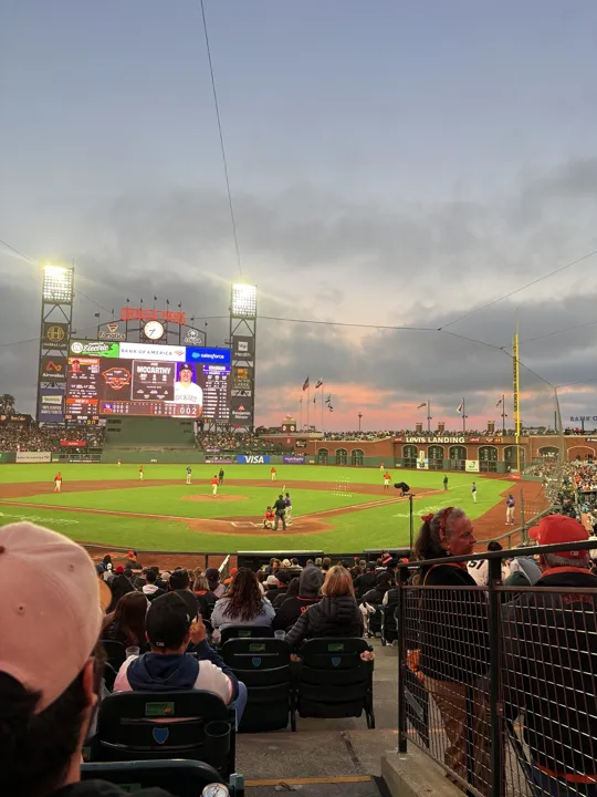 An evening at the ballpark · Oracle Park